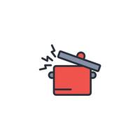 Pot icon. .Editable stroke.linear style sign for use web design,logo.Symbol illustration. vector