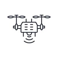 drone icon. .Editable stroke.linear style sign for use web design,logo.Symbol illustration. vector