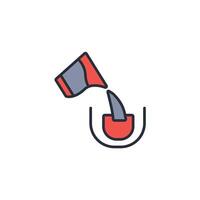 pour icon. .Editable stroke.linear style sign for use web design,logo.Symbol illustration. vector