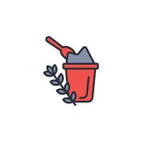 Flour icon. .Editable stroke.linear style sign for use web design,logo.Symbol illustration. vector