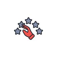 rating icon. .Editable stroke.linear style sign for use web design,logo.Symbol illustration. vector