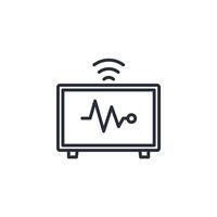Smart TV icon. .Editable stroke.linear style sign for use web design,logo.Symbol illustration. vector