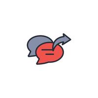 response icon. .Editable stroke.linear style sign for use web design,logo.Symbol illustration. vector