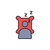 slumber icon. .Editable stroke.linear style sign for use web design,logo.Symbol illustration. vector