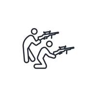 soldier icon. .Editable stroke.linear style sign for use web design,logo.Symbol illustration. vector