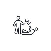 defeat icon. .Editable stroke.linear style sign for use web design,logo.Symbol illustration. vector
