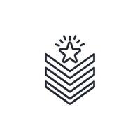 Army icon. .Editable stroke.linear style sign for use web design,logo.Symbol illustration. vector