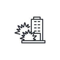 War icon. .Editable stroke.linear style sign for use web design,logo.Symbol illustration. vector