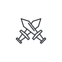battle icon. .Editable stroke.linear style sign for use web design,logo.Symbol illustration. vector