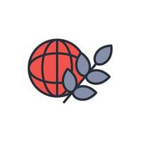 environment icon. .Editable stroke.linear style sign for use web design,logo.Symbol illustration. vector