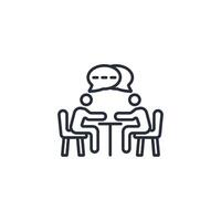 Negotiation icon. .Editable stroke.linear style sign for use web design,logo.Symbol illustration. vector