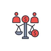 equity icon. .Editable stroke.linear style sign for use web design,logo.Symbol illustration. vector