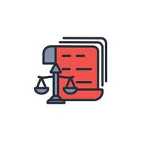 Justice icon. .Editable stroke.linear style sign for use web design,logo.Symbol illustration. vector