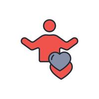 pledge icon. .Editable stroke.linear style sign for use web design,logo.Symbol illustration. vector