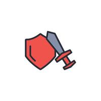 defense icon. .Editable stroke.linear style sign for use web design,logo.Symbol illustration. vector