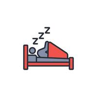 sleep icon. .Editable stroke.linear style sign for use web design,logo.Symbol illustration. vector