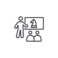 strategy war icon. .Editable stroke.linear style sign for use web design,logo.Symbol illustration. vector