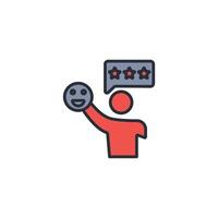 satisfaction icon. .Editable stroke.linear style sign for use web design,logo.Symbol illustration. vector