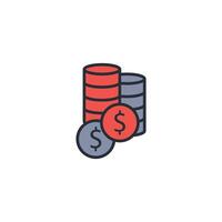 money icon. .Editable stroke.linear style sign for use web design,logo.Symbol illustration. vector