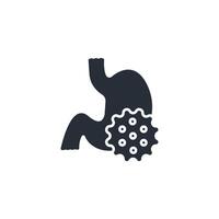 Stomach cancer icon. .Editable stroke.linear style sign for use web design,logo.Symbol illustration. vector