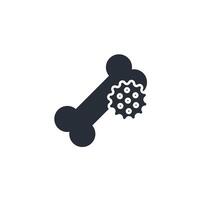 bone cancer icon. .Editable stroke.linear style sign for use web design,logo.Symbol illustration. vector