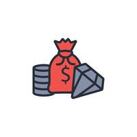 Finance icon. .Editable stroke.linear style sign for use web design,logo.Symbol illustration. vector