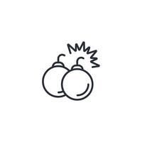 Bomb icon. .Editable stroke.linear style sign for use web design,logo.Symbol illustration. vector