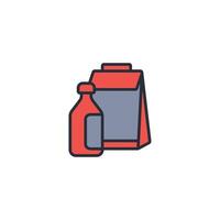 milk icon. .Editable stroke.linear style sign for use web design,logo.Symbol illustration. vector