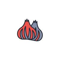 Garlic icon. .Editable stroke.linear style sign for use web design,logo.Symbol illustration. vector