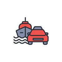 transportation icon. .Editable stroke.linear style sign for use web design,logo.Symbol illustration. vector