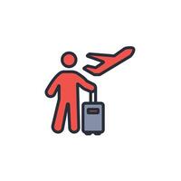 tourism icon. .Editable stroke.linear style sign for use web design,logo.Symbol illustration. vector
