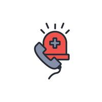 emergency icon. .Editable stroke.linear style sign for use web design,logo.Symbol illustration. vector