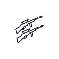 weapon icon. .Editable stroke.linear style sign for use web design,logo.Symbol illustration. vector