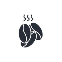 coffee beans icon. .Editable stroke.linear style sign for use web design,logo.Symbol illustration. vector