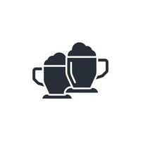 latte coffee icon. .Editable stroke.linear style sign for use web design,logo.Symbol illustration. vector