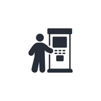 vending machine icon. .Editable stroke.linear style sign for use web design,logo.Symbol illustration. vector