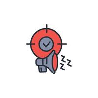 campaign icon. .Editable stroke.linear style sign for use web design,logo.Symbol illustration. vector