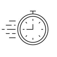 Stopwatch Line Icon, Time Management And Efficiency In Tasks And Activities. Outline Icon for Sports, Fitness, And Productivity Applications. Isolated Illustration vector