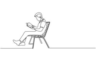 book opening page one line drawing continuous educational concept illustration for simplicity decoration and copy space, The book is drawn with one line. Modern outline doodles of an open book vector
