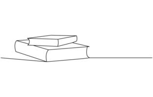 book opening page one line drawing continuous educational concept illustration for simplicity decoration and copy space, The book is drawn with one line. Modern outline doodles of an open book vector