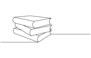 book opening page one line drawing continuous educational concept illustration for simplicity decoration and copy space, The book is drawn with one line. Modern outline doodles of an open book vector