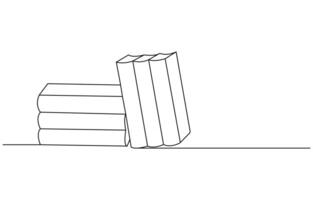 book opening page one line drawing continuous educational concept illustration for simplicity decoration and copy space, The book is drawn with one line. Modern outline doodles of an open book vector