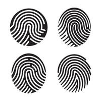 Digital fingerprint, finger print fingerprint lock secure security logo icon illustration vector