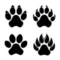 Paw foot trail print of cat. Dog, Paw icon set. paw print icon. dog or cat paw vector