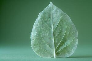 Nature's Intricate Design Macro Photograph of a Transparent Leaf Vein Structure for Botanical Studies and Eco-Friendly Designs photo