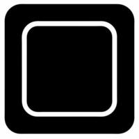 draw square black fill icon vector