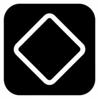 draw square black fill icon vector