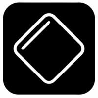 draw square black fill icon vector