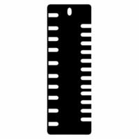 ruler vertical black fill icon vector