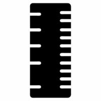 ruler vertical black fill icon vector